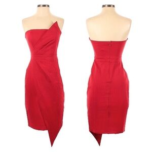Lulus Queen of the City Red Strapless Bodycon Dress Size S NWT